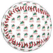 サンタ、小人、トナカイのために大声で叫ぶ ソフトボール (正面左)