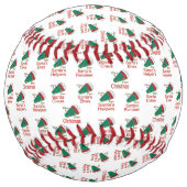 サンタ、小人、トナカイのために大声で叫ぶ ソフトボール (裏面)