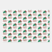 サンタ、小人、トナカイのために大声で叫ぶ ラッピングペーパーシート (正面2)