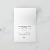 サンタ、小妖精や小人、ルドルフのゴルフクリスマスカード シーズンカード (内部)