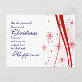 サンタ&彼のそりのクリスマスグリーティングカード シーズンポストカード (裏面)