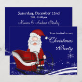 サンタ＆彼のスレー クリスマスパーティ 招待状 (正面/裏面)