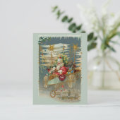 サンタ&彼の素晴らしい飛んでいる機械葉書 シーズンポストカード (スタンド正面)