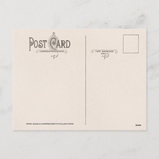 サンタ&彼の素晴らしい飛んでいる機械葉書 シーズンポストカード (裏面)