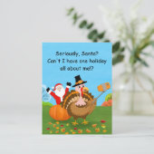 サンタ・感謝祭の撮影によるトルコの自撮 ポストカード (スタンド正面)