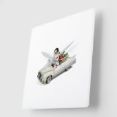 **サンタ**時計 スクエア壁時計 (傾斜)