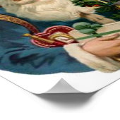 サンタ，木，おもちゃのバッグ ポスター (角)