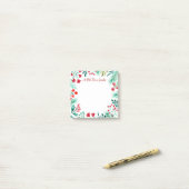 サンタ+水彩冬の植物学からのメモ ポストイット (デスク上)