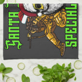 サンタ、特殊部隊、陸軍 キッチンタオル (折り畳み)