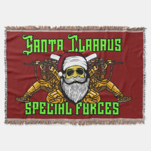 サンタ、特殊部隊、陸軍 スローブランケット (正面)