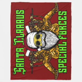 サンタ、特殊部隊、陸軍 フリースブランケット