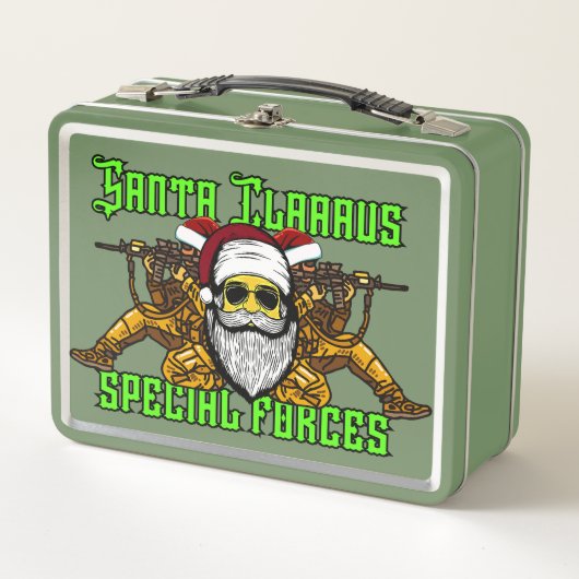 サンタ、特殊部隊、陸軍 メタルランチボックス (正面)