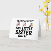 サンタ 私の妹がやったのよ カード (黄色い花)