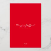 サンタ、私は素敵なペットフォイルホリデーカードされている 箔シーズンカード (裏面)