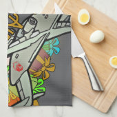 サンタ、空軍、陸軍 キッチンタオル (四つ折り)