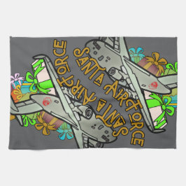 サンタ、空軍、陸軍 キッチンタオル