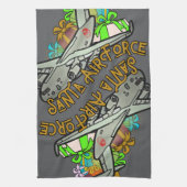 サンタ、空軍、陸軍 キッチンタオル (縦)