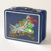 サンタ、空軍、陸軍 メタルランチボックス (裏面)