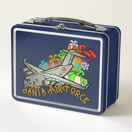 サンタ、空軍、陸軍 メタルランチボックス (正面)