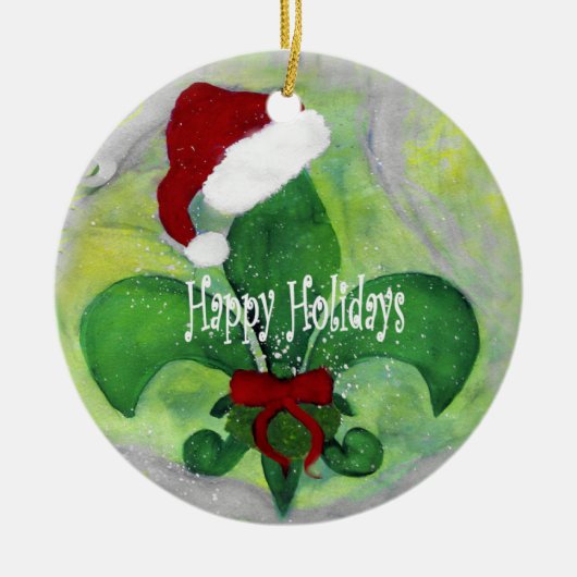 サンタ（紋章の）フラ・ダ・リアートクリスマスオーナメント セラミックオーナメント (正面)