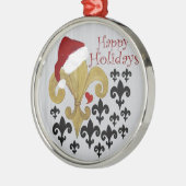 サンタ（紋章の）フラ・ダ・リブラックと金ゴールドクリスマス メタルオーナメント (左)