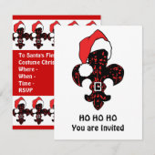 サンタ（紋章の）フラ・ダ・リ（赤） 招待状 (正面/裏面)