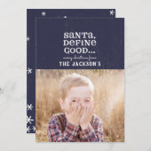 サンタ、良い定義 シーズンカード (正面/裏面)