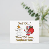 サンタ&雪だるまはがきカスタマイズ-  シーズンポストカード (スタンド正面)