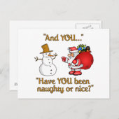 サンタ&雪だるまはがきカスタマイズ-  シーズンポストカード (正面/裏面)