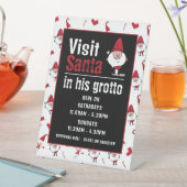 サンタ&雪だるまサンタクロース来場時間 台座サイン (インサイチュ)