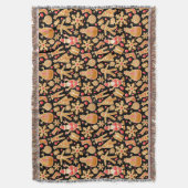 サンタ&雪だるまジンジャーブレッドChristmas Cookie スローブランケット (正面縦)