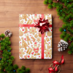 サンタ&雪だるまジンジャーブレッドChristmas Cookie ラッピングペーパー<br><div class="desc">愛らしいシームレスクリスマスパターン。サンタ、雪だるま、雪の結晶が美味しい氷の白いつや消しで飾おいしいジンジャーブレッドのクッキー型枠。背景感じ色や文字を自由に追加して、より多くの経験をパーソナライズされた得る。</div>