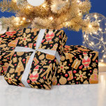 サンタ&雪だるまジンジャーブレッドChristmas Cookie ラッピングペーパー<br><div class="desc">愛らしいシームレスクリスマスパターン。サンタ、雪だるま、雪の結晶が美味しい氷の白いつや消しで飾おいしいジンジャーブレッドのクッキー型枠。背景感じ色や文字を自由に追加して、より多くの経験をパーソナライズされた得る。</div>