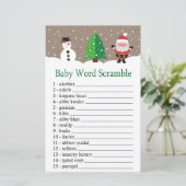 サンタ、雪だるまベビー単語スクランブルゲーム (スタンド正面)