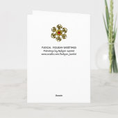 サンタ、雪だるまミュージカルホリデークリスマスグリーティング シーズンカード (裏面)