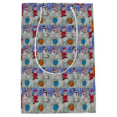 サンタ&雪だるま抱き枕 ミディアムペーパーバッグ (正面)