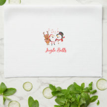 サンタ、雪だるま、トナカイとジンルベル