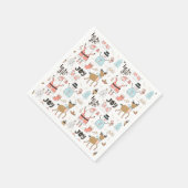 サンタ、雪だるま、トナカイのパターンID559 スタンダードカクテルナプキン (角)