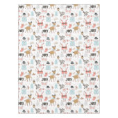 サンタ、雪だるま、トナカイのパターンID559 テーブルクロス (正面)