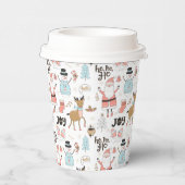 サンタ、雪だるま、トナカイのパターンID559 紙コップ (右)