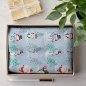 サンタ、雪だるま、プレゼント 薄葉紙 (ギフト)