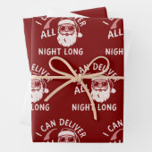 サンタ 面白い クリスマスパーティ クリスマス 男子 ジョーク ラッピングペーパーシート (インサイチュ)