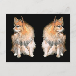 サンタ#2で待っているPom シーズンポストカード