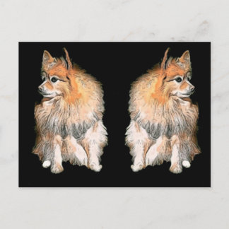 サンタ#2で待っているPom シーズンポストカード