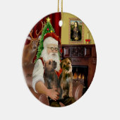 サンタ – 2テリア縁どズ セラミックオーナメント (右)