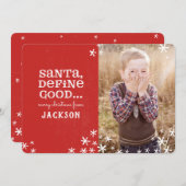 サンタ、DEFINE GOOD シーズンカード (正面/裏面)