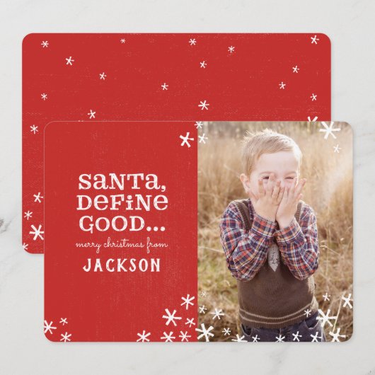 サンタ、DEFINE GOOD シーズンカード (正面/裏面)
