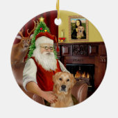 サンタ – GoldenRetriever (K) セラミックオーナメント (裏面)