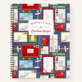 サンタ・Lへの子供向け手紙クリスマスレシピ ノートブック