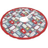 サンタ・Lクリスマスパターンへのキッズレター ブラッシュドポリエステルツリースカート (アングル)